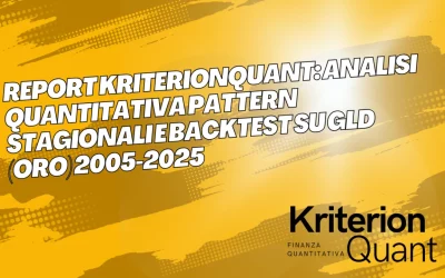 Report KriterionQuant: Analisi Quantitativa Pattern Stagionali e Backtest su (GLD) Gold 2005-2025