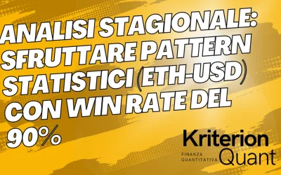 Analisi Stagionale: Sfruttare Pattern Statistici (ETH-USD) con Win Rate del 90%