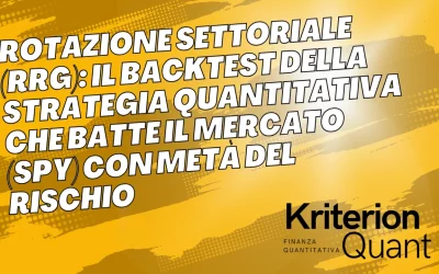 Rotazione Settoriale RRG: Il Backtest della Strategia Quantitativa che Batte il Mercato (SPY) con Metà del Rischio