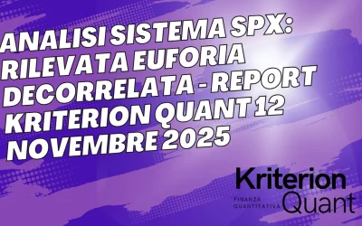 Analisi Sistema SPX: Rilevata Euforia Decorrelata – Report Kriterion Quant 12 Novembre 2025