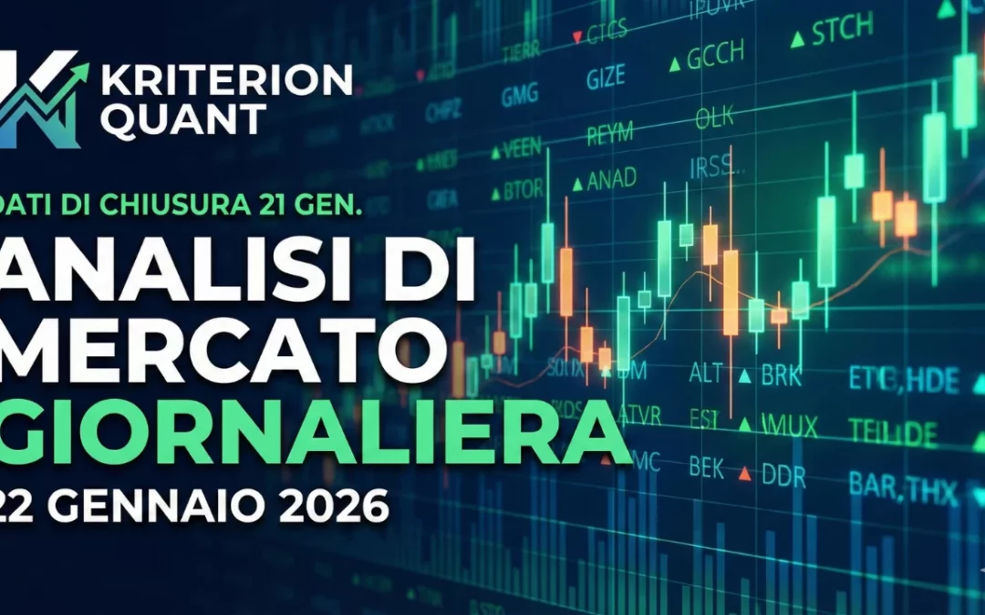 Daily Market Analysis 22 Gennaio 2026 – Dati alla chiusura di Mercoledì 21 Gennaio